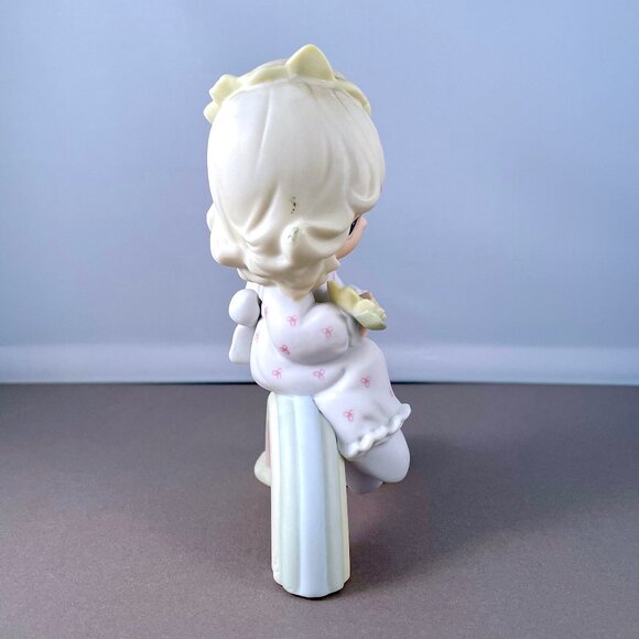 Precious Moments Dreams Really Do Come True Rainbow Girl Gold Pot Statue 128309 - Picture 2 of 15